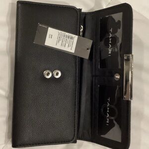 Tahari Black Textured Wallet
